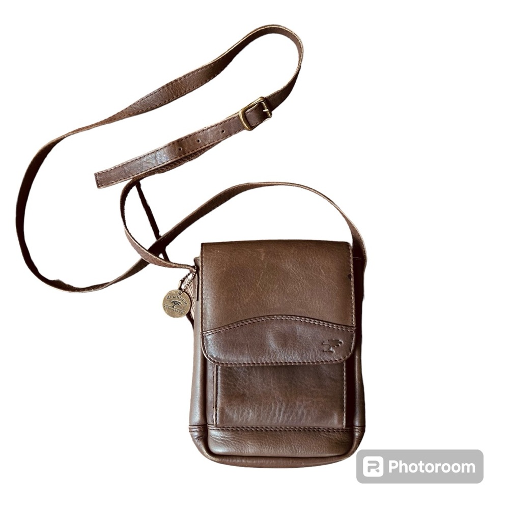 Ellington Leather Crossbody Messenger Bag Dark Brown Purse